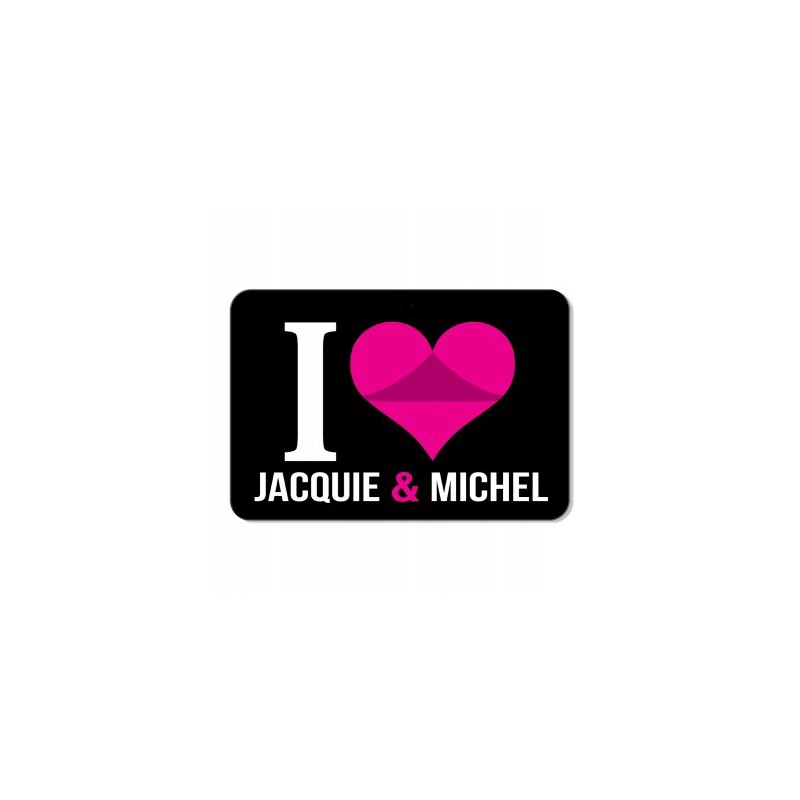 Plaque de porte I love J&M 