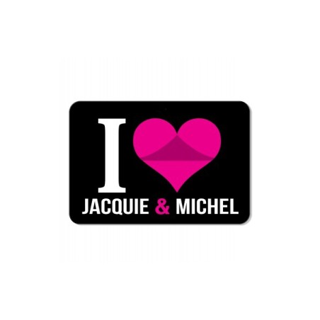 Plaque de porte I love J&M 