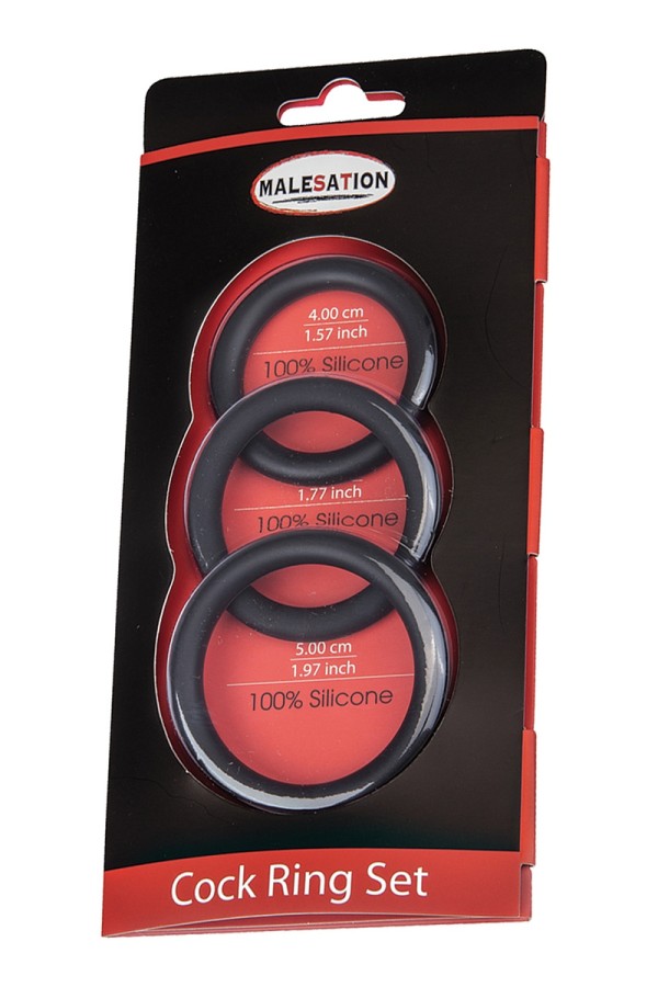 Set 3 CockRings silicone - Malesation
