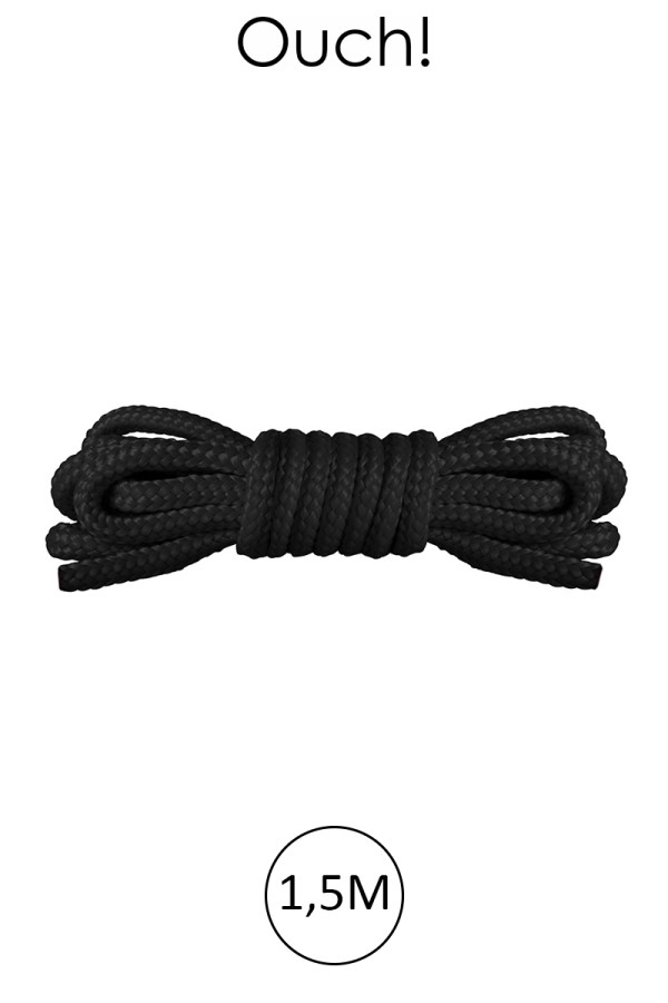 Mini corde de bondage 1,5m noire - Ouch