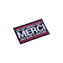 Ecusson rectangle Jacquie et Michel