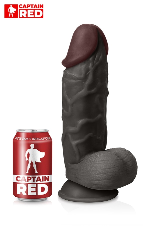 Gode XXL The Strong Black 26 x 6,5 cm - Captain Red