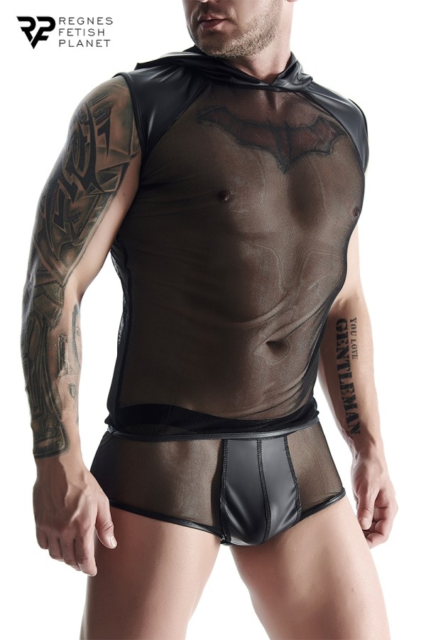 T-shirt à capuche en mesh - Regnes