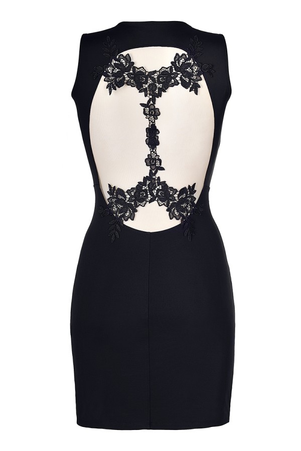 Robe noire V-9209 - Axami