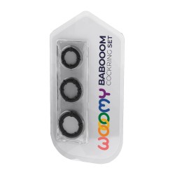 Set 3 Cockrings noir Babooom - Wooomy