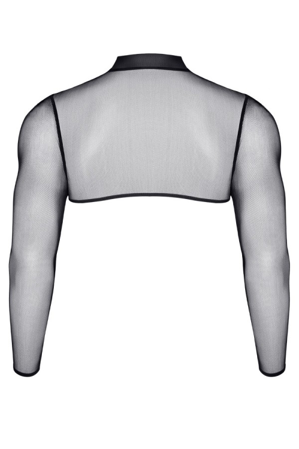 Crop top tulle noir transparent - Regnes