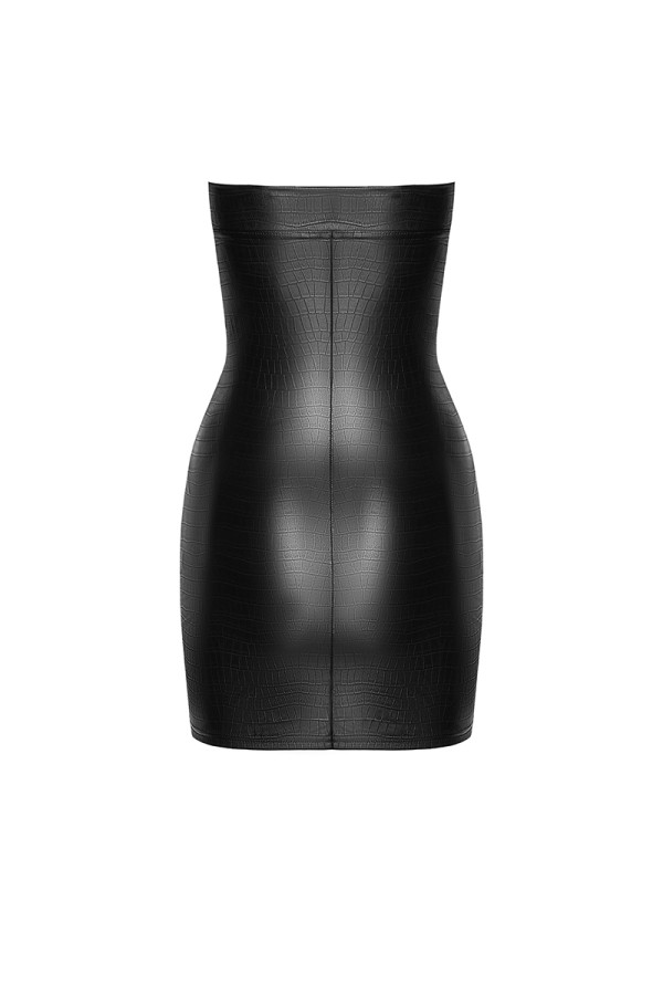 Mini robe bustier Wild F317 wetlook effet croco