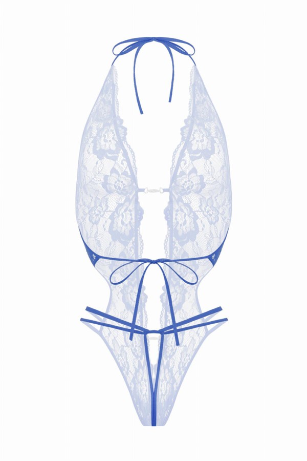 Body string ouvert Renee bleu - Christine