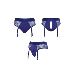 Harnais lingerie Diva (bleu) - Strap On Me