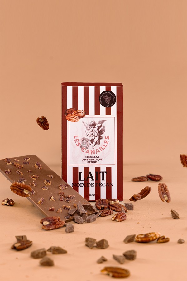 Chocolat au lait noix de pécan - Tablette 100g - Les canailles