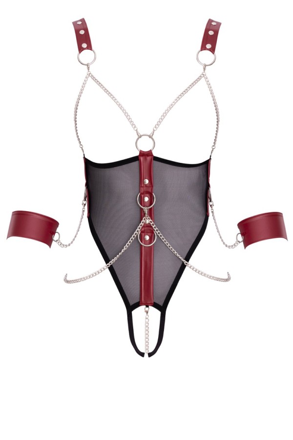 Body de bondage ouvert et seins nus - Cottelli Bondage