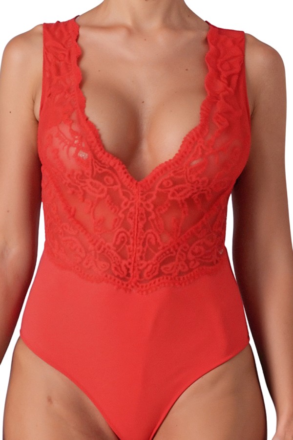 Body rouge Evalie - Passion