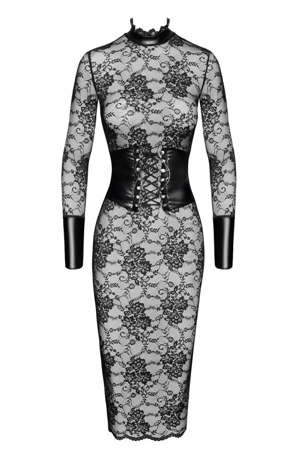 Robe corset Noirelle F375 - Noir Handmade