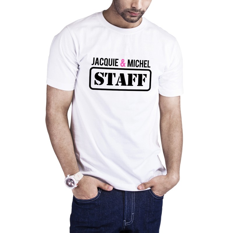 T-shirt Jacquie et Michel Staff - blanc