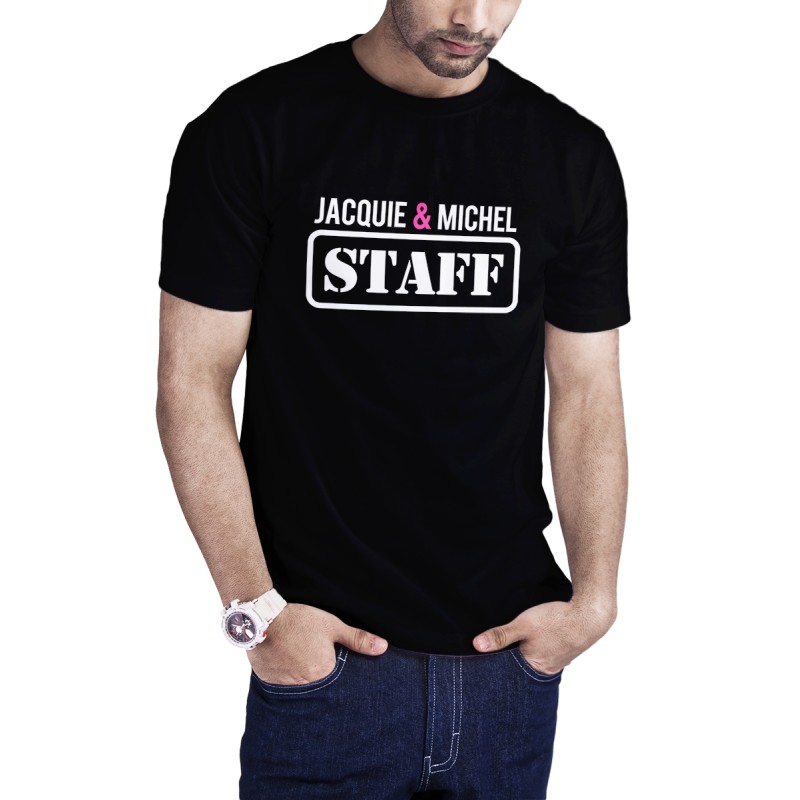 T-shirt Jacquie et Michel Staff - noir