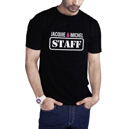 T-shirt Jacquie et Michel Staff - noir