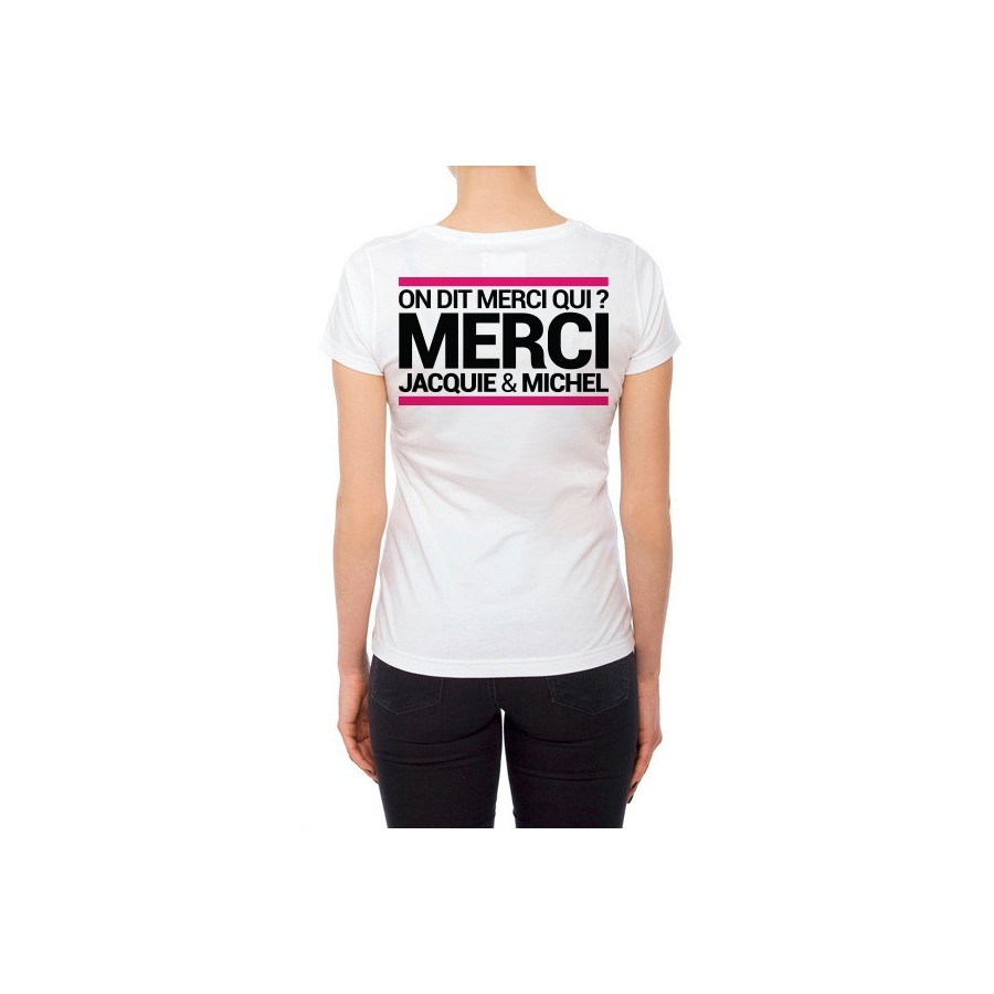 Tee-shirt  J&M blanc - spécial  femme