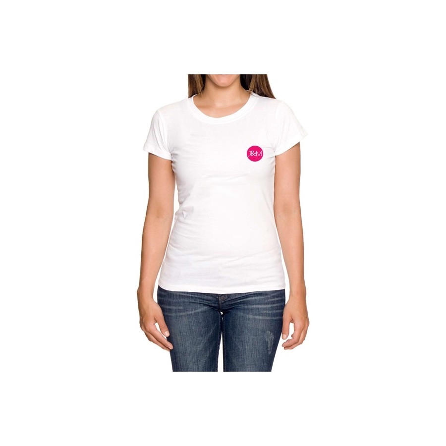 Tee-shirt  J&M blanc - spécial  femme