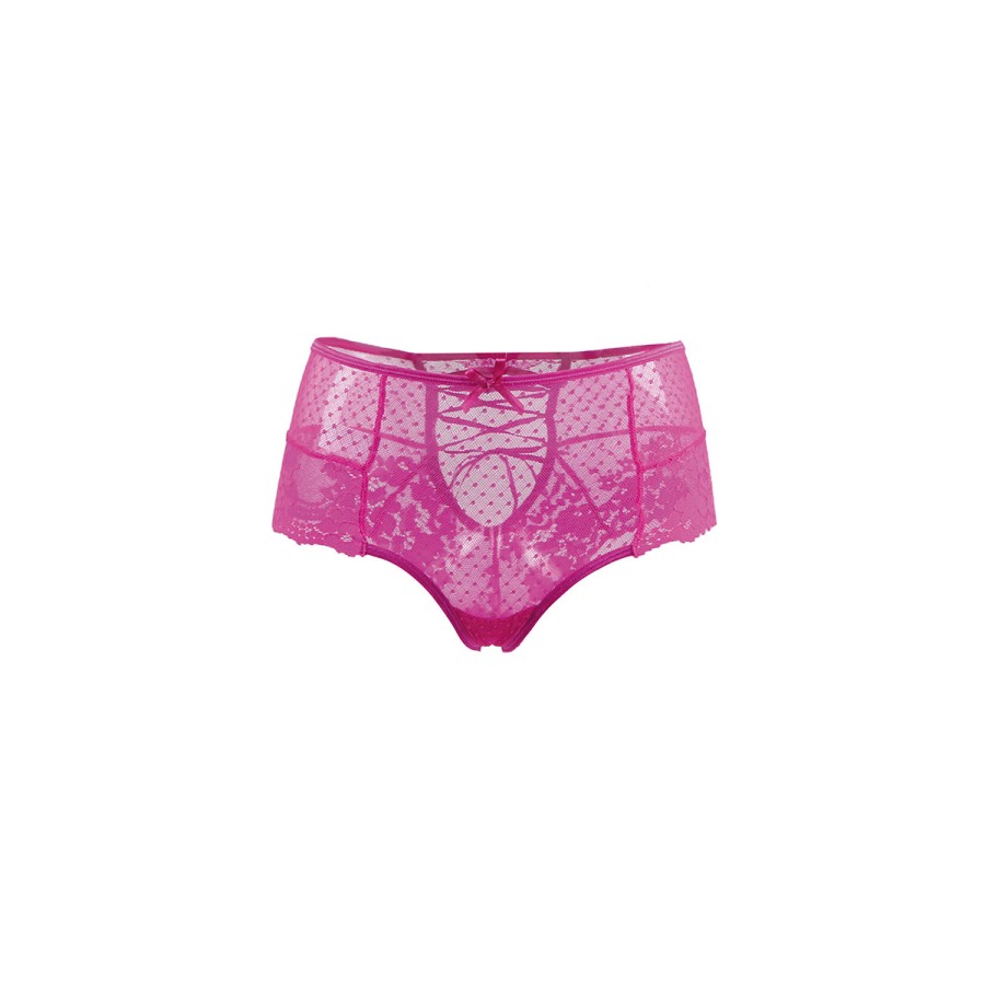 Tanga sexy rose à laçage