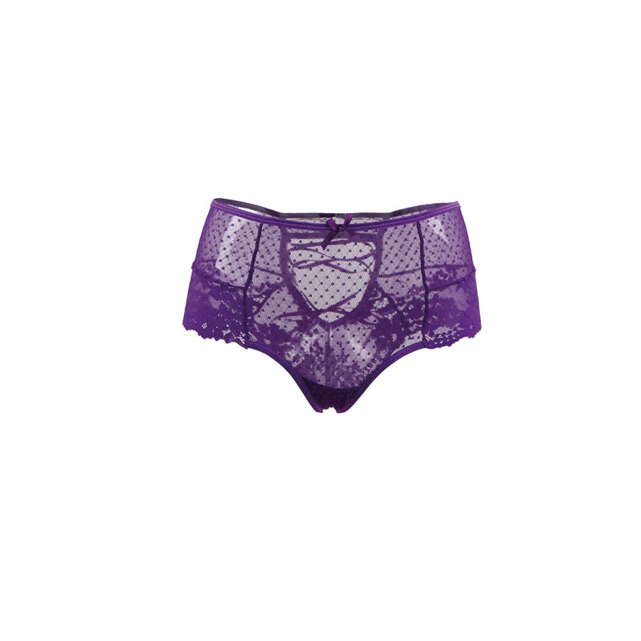 Tanga sexy pourpre à laçage