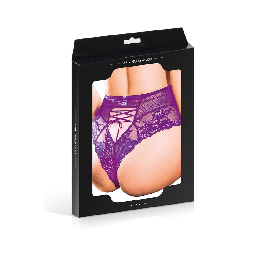 Tanga sexy pourpre à laçage