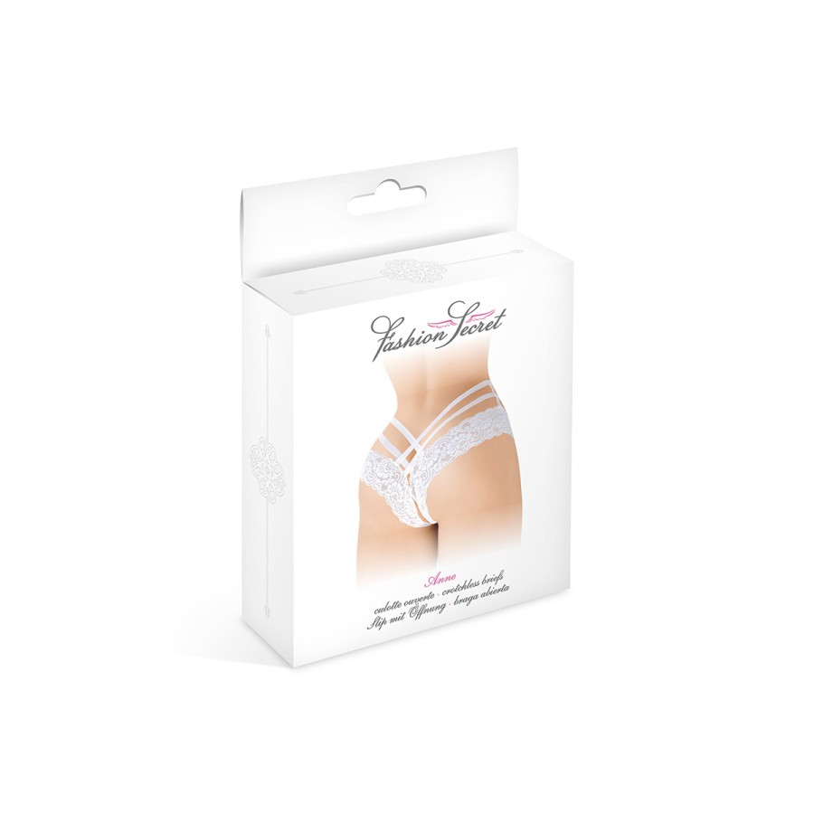 Tanga ouvert Anne - blanc