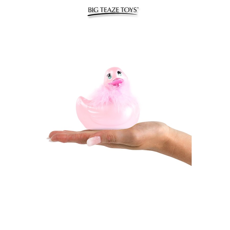 Mini canard vibrant Duckie Paris - rose