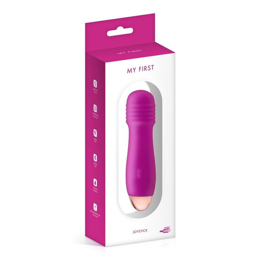 Vibromasseur rechargeable Joystick rose - My First