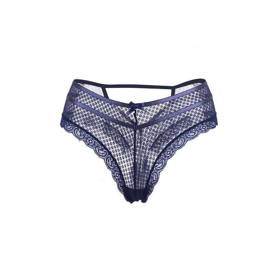 Tanga bleu dentelle - Paris Hollywood