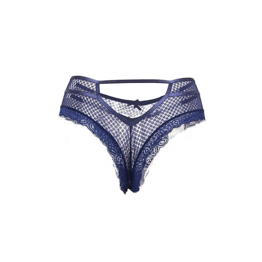 Tanga bleu dentelle - Paris Hollywood