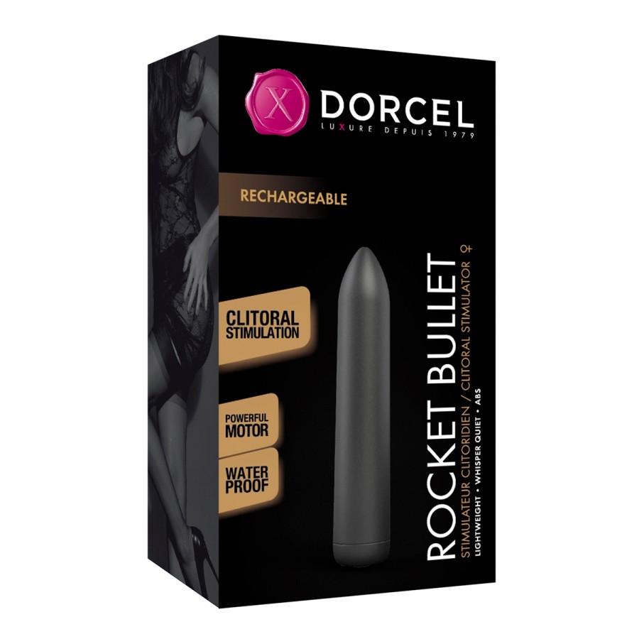 Mini vibro Rocket Bullet noir - Dorcel