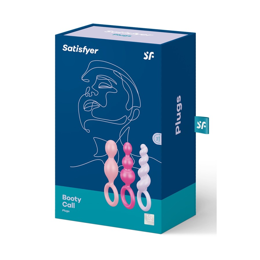 Set de 3 plugs colorés Booty Call - Satisfyer