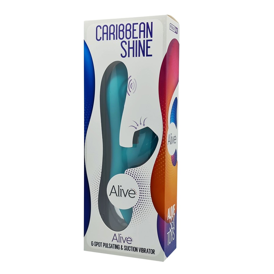 Vibro rabbit Caribbean Shine bleu - Alive