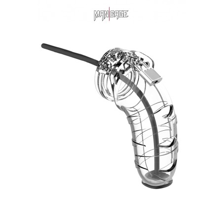 Cage de chasteté 12,5cm avec plug d'urètre - ManCage 17