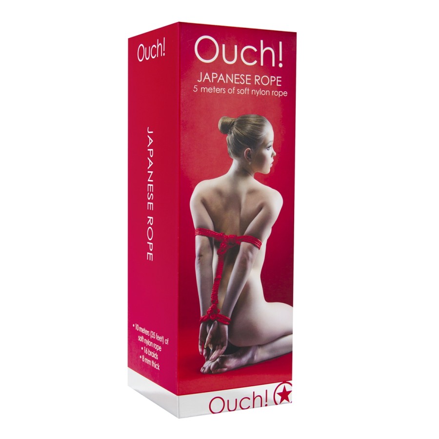 Corde de bondage Japonais 5m rouge - Ouch