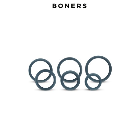 Set de 6 anneaux de pénis larges - Boners