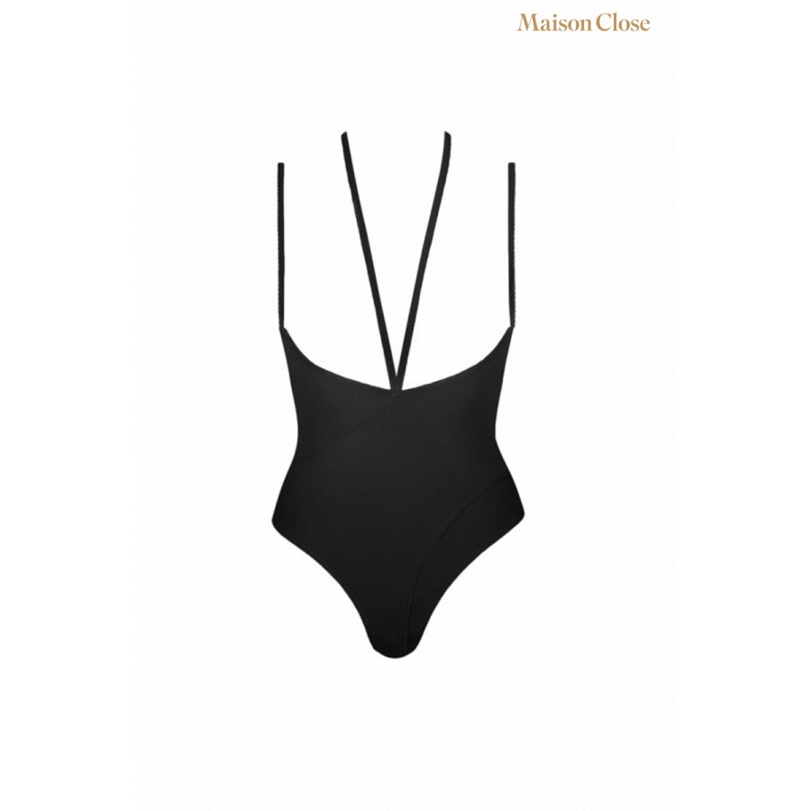 Body string seins nus noir Le petit secret