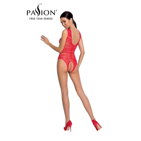 Body résille ouvert BS086 - Rouge