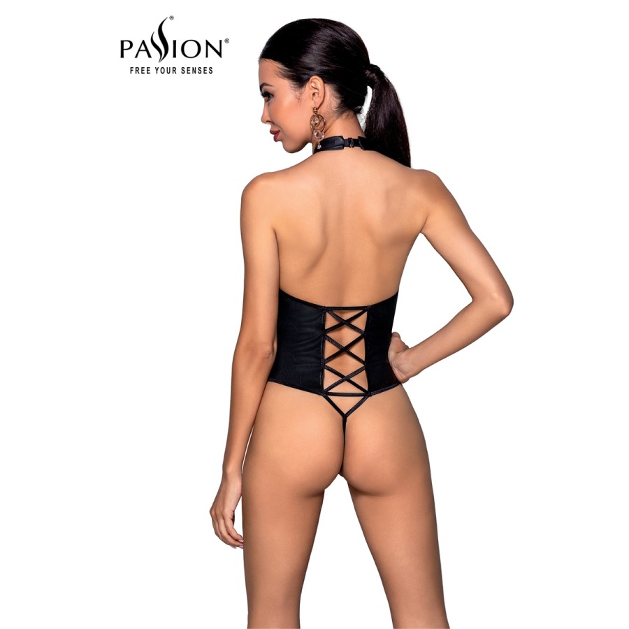 Body ouvert faux cuir Nancy - Passion