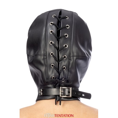 Cagoule BDSM fermée simili cuir - Fetish Tentation