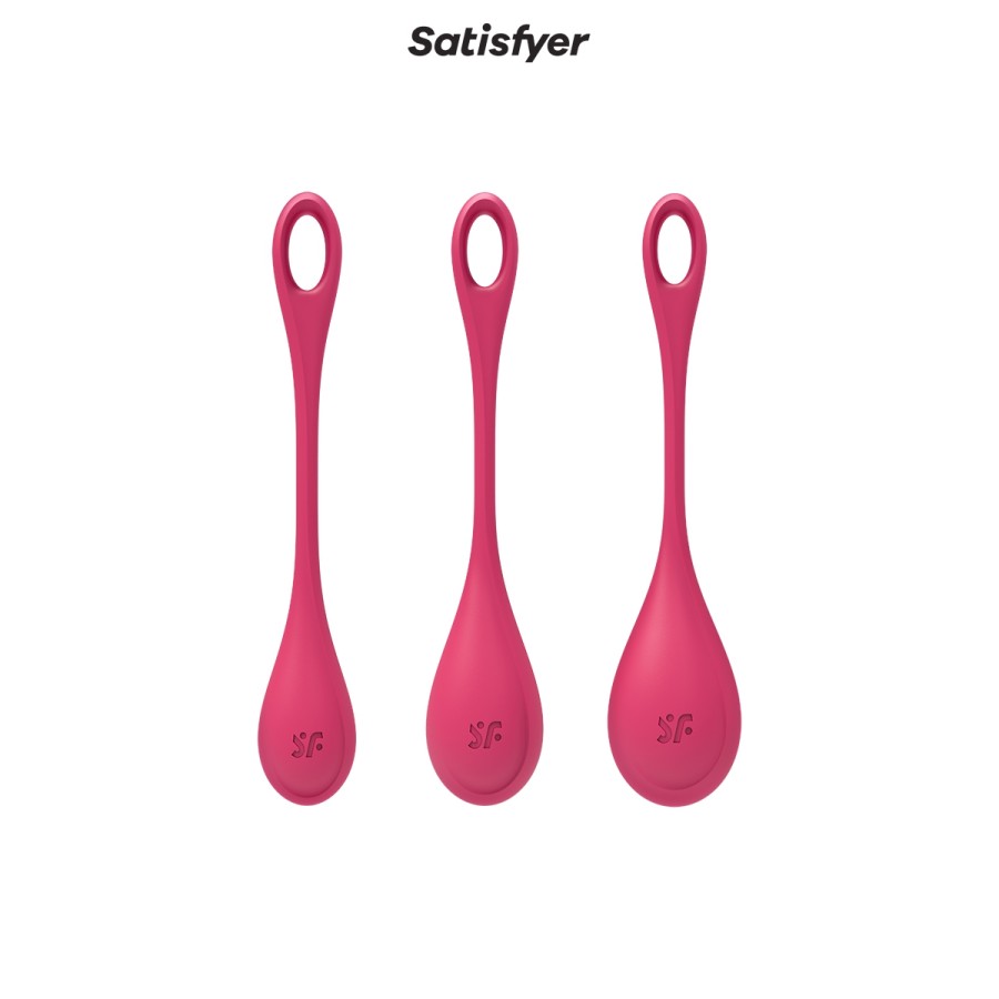 Kit d'entrainement pelvien Yoni Power 1 Rouge - Satisfyer