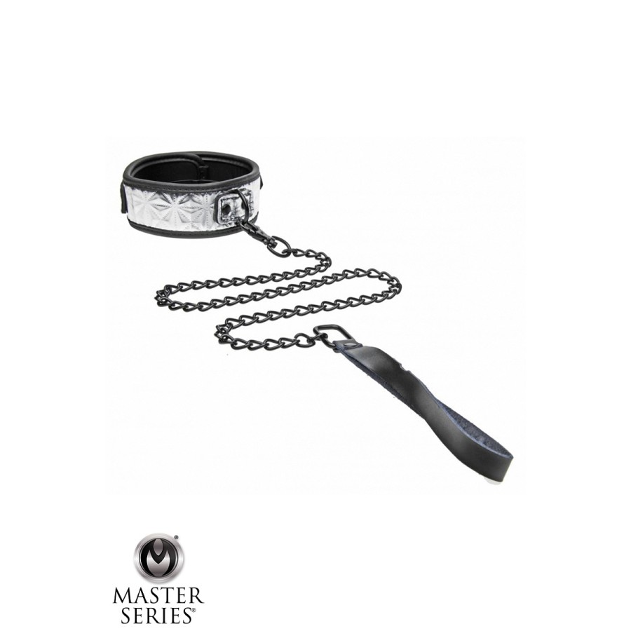 Collier argenté avec laisse - Master Series