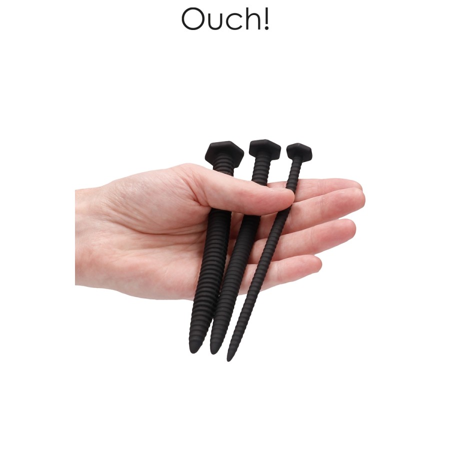 Set de 3 plugs urétraux Grandes Vis - Ouch!