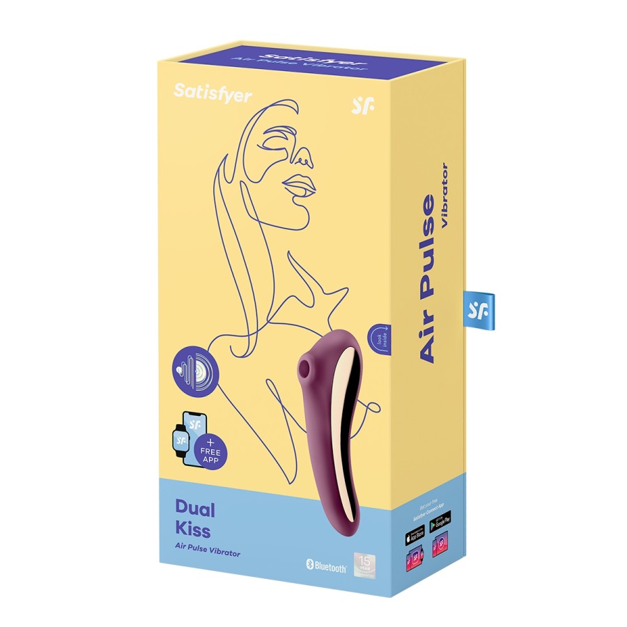 Stimulateur Dual Kiss bordeaux - Satisfyer