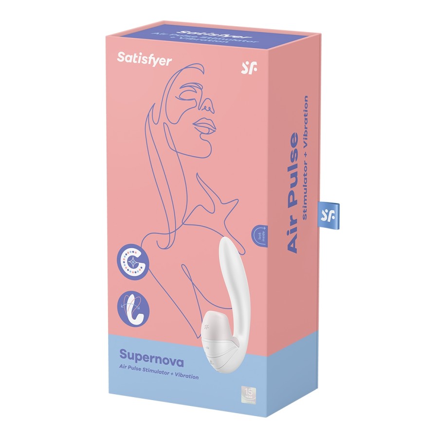 Double stimulateur Supernova blanc - Satisfyer