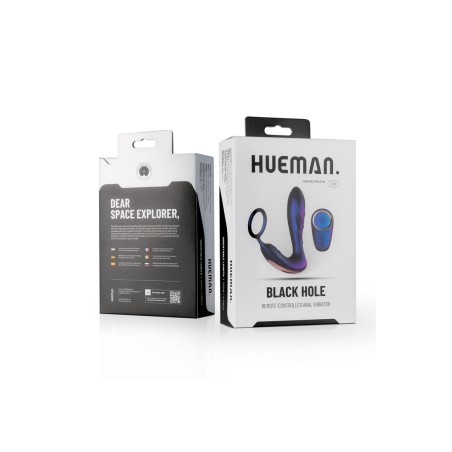 Plug vibrant et cockring Black Hole - Hueman