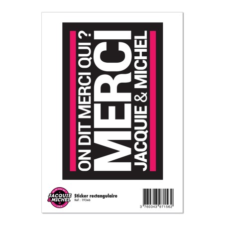 Grand sticker J&M rectangle noir