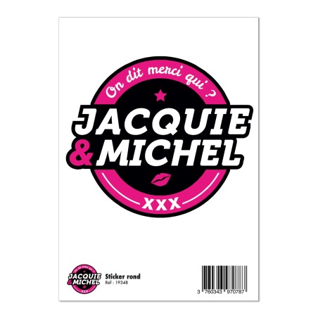 Grand sticker J&M rond noir