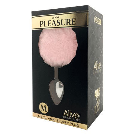 Plug métal Fluffy M rose - Alive