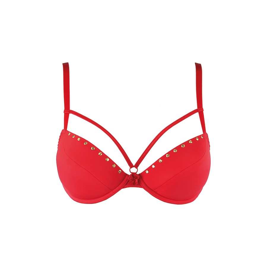 Soutien-gorge push-up rouge V-10351 - Axami